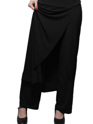 Calça Saia Flamenca Papoula Preta