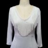 Blusa Flamenca Magnólia Franja Branca