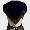 Mantoncillo Flamenco Franja 10cm Preto