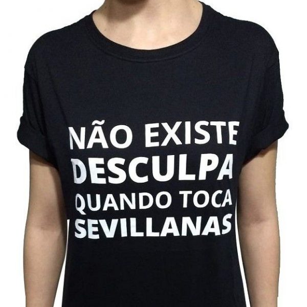 Camiseta Flamenca Não Existe Desculpa Preta