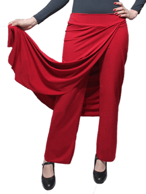 Calça Saia Flamenca Papoula Vermelha