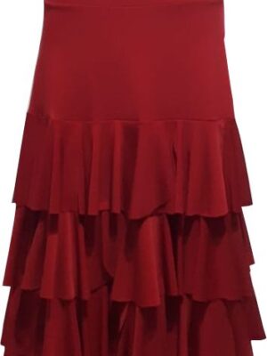 Saia Flamenca Gérbera Vermelha