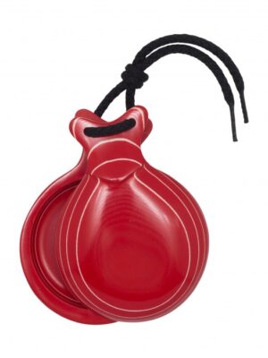 Castanhola profissional vidrio rojo veteado branco Nº5