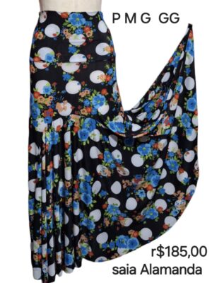 Saia Flamenca Alamanda Estampa Luna