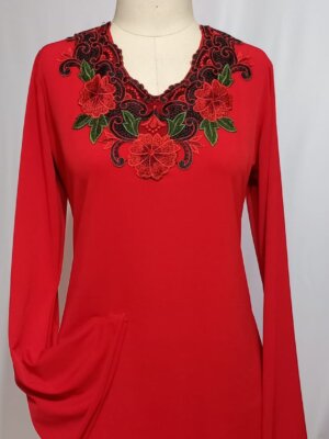 Túnica Flamenca Salamanca Vermelha Ùltima peça tamanho G