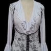 Colete Flamenco Cigano Branco 3D M