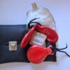 Castanhola profissional vidrio rojo veteado branco Nº5
