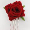 MINI ROSAS AVELUDADAS , 6 CM, COM PASSADOR FLAMENCA.