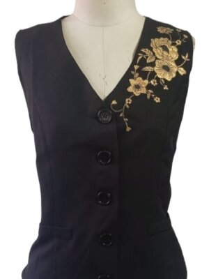 Colete Preto e Dourado G