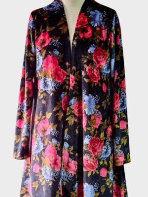 Casaco longo, CARDIGAN plush estampado  G