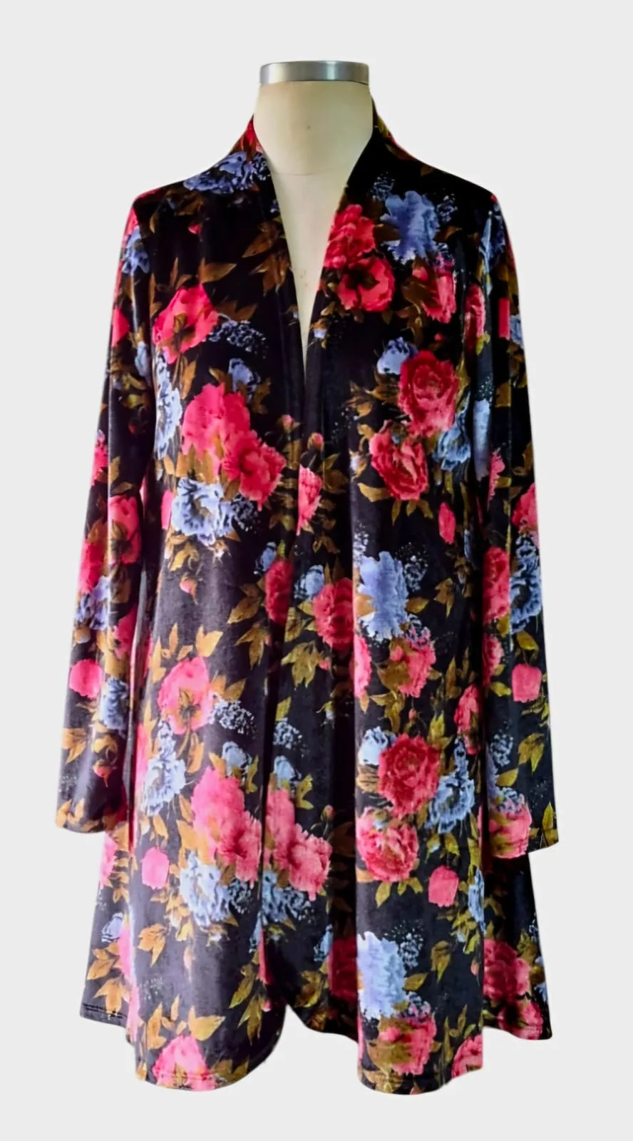 Casaco longo, CARDIGAN plush estampado  G