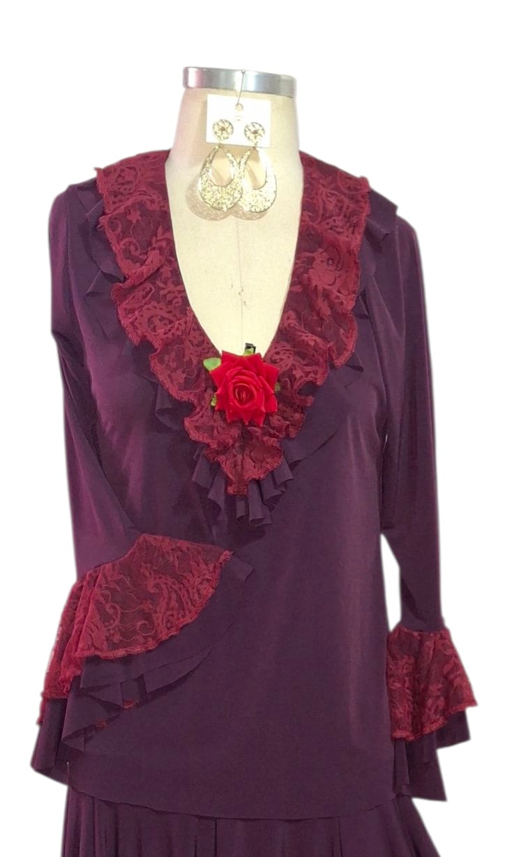 BLUSA BROMÉLIA VINHO COM RENDA BLUSA BROMÉLIA VINHO COM RENDA
