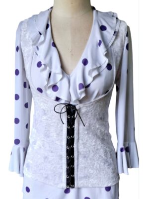 COLETE CIGANO/ VELUDO BRANCO