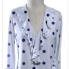 BLUSA BROMÉLIA BRANCA POÁ LILÁS