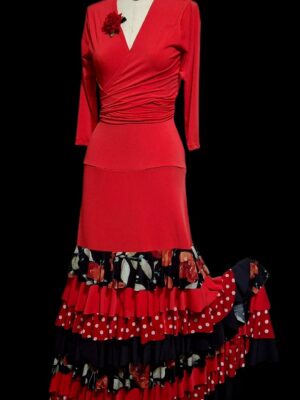 SAIA BROMÉLIA VERMELHA BABADOS ESTAMPADOS tamanho G