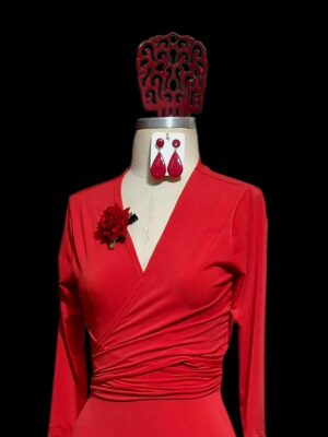 MANGUITO FLOR VERMELHO FLOR PRETO