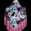 Xale de malha estampada