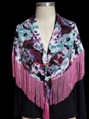 Xale de malha estampada